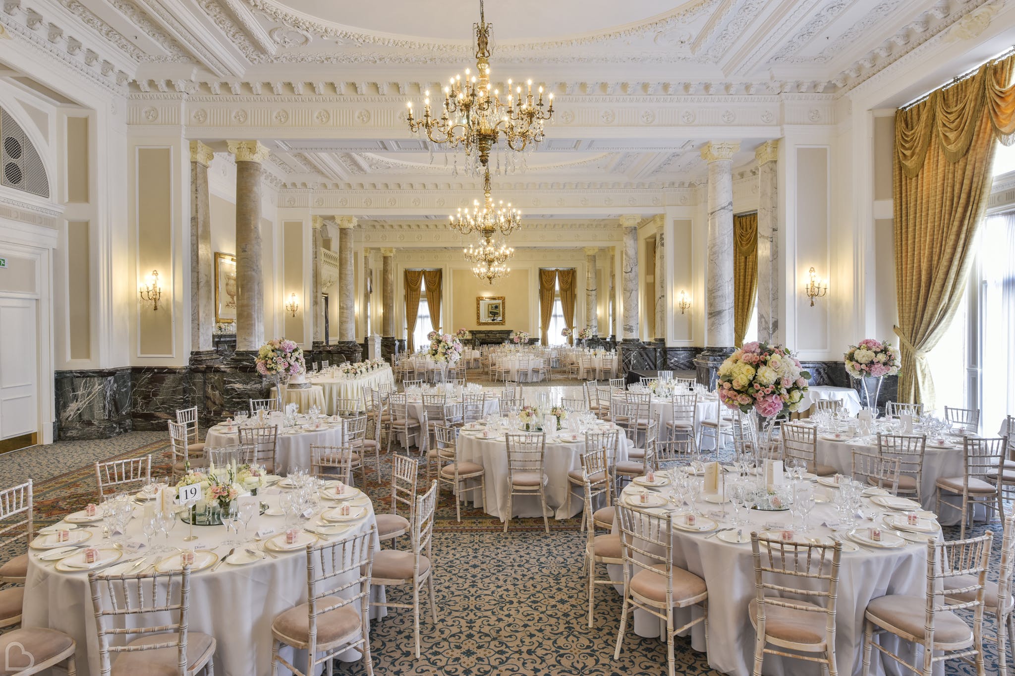 The landmark a wedding reception venue in london, ready to host a wedding lunch 