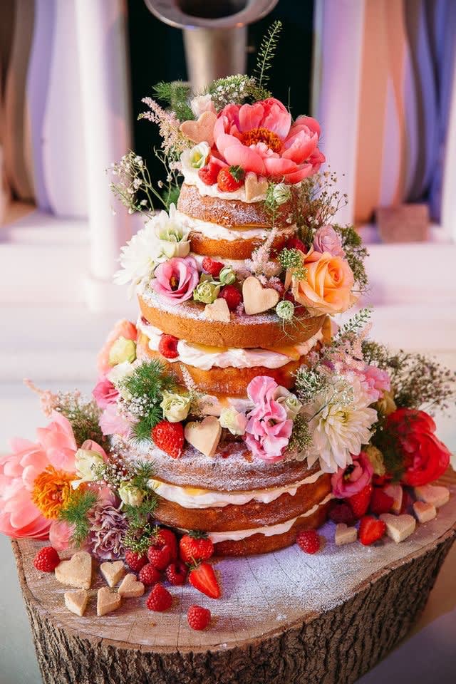 bridebook.co.uk naked wedding cake by Frances Quinn