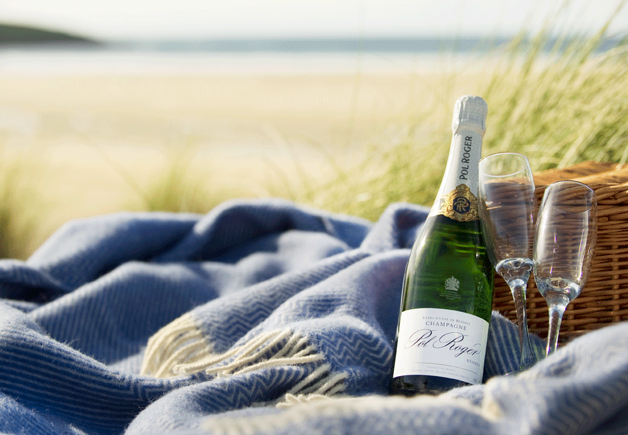 bridebook.co.uk-pol-roger-on-engagement-champagne-on-beach