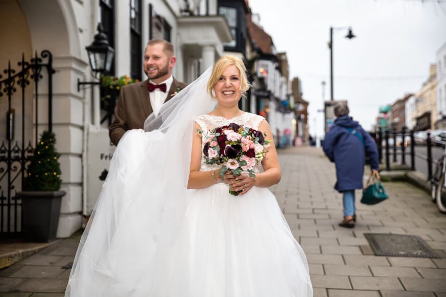 South West | Hampshire | Lymington | Winter | Traditional | Christmas | Maroon | Brown | Hotel | Real Wedding | Jennie Franklin #Bridebook #RealWedding #WeddingIdeas Bridebook.co.uk 