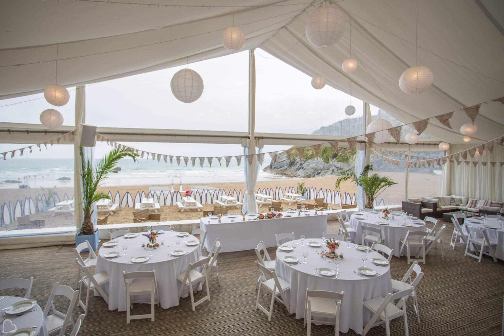 lusty glaze beach wedding venue