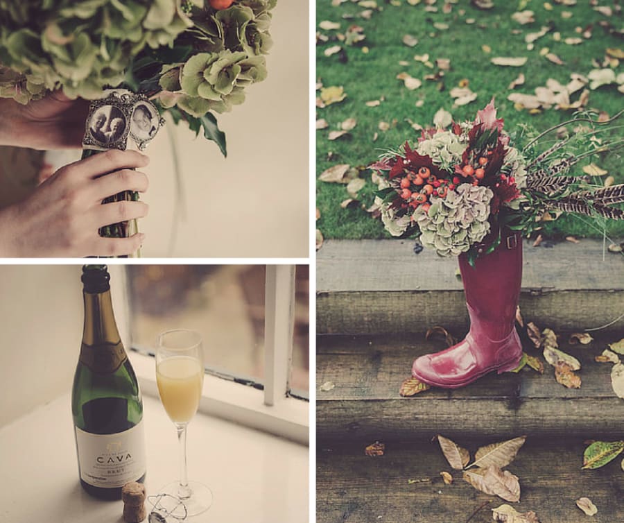 Rustic | Outdoor | Country | Autumn | Orange | Oxfordshire | Mill House Hotel | Peter Smart #Bridebook #RealWedding #WeddingIdeas #MillHouseHotel Bridebook.co.uk 