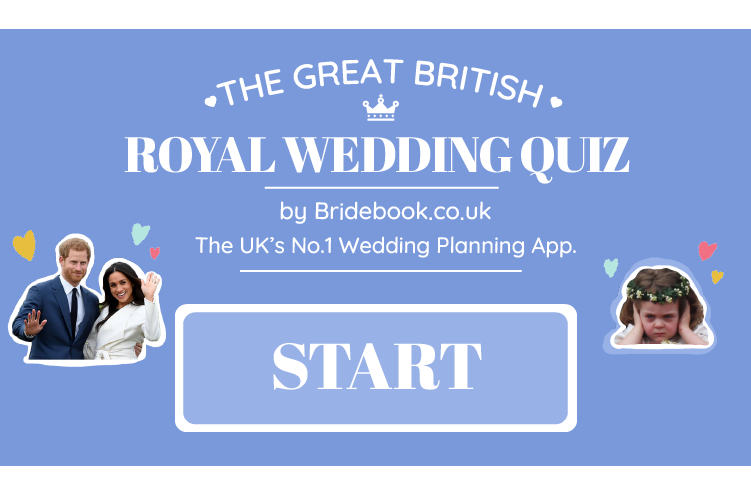 royal wedding quiz cover photo blue harry and meghan and flower girl