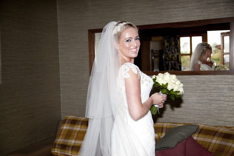 Scotland | Renfrewshire | Bishopton | Autumn | Classic | Modern | Blue | Cream | Country Club | Real Wedding | Sheila Galvin #Bridebook #RealWedding #WeddingIdeas Bridebook.co.uk 