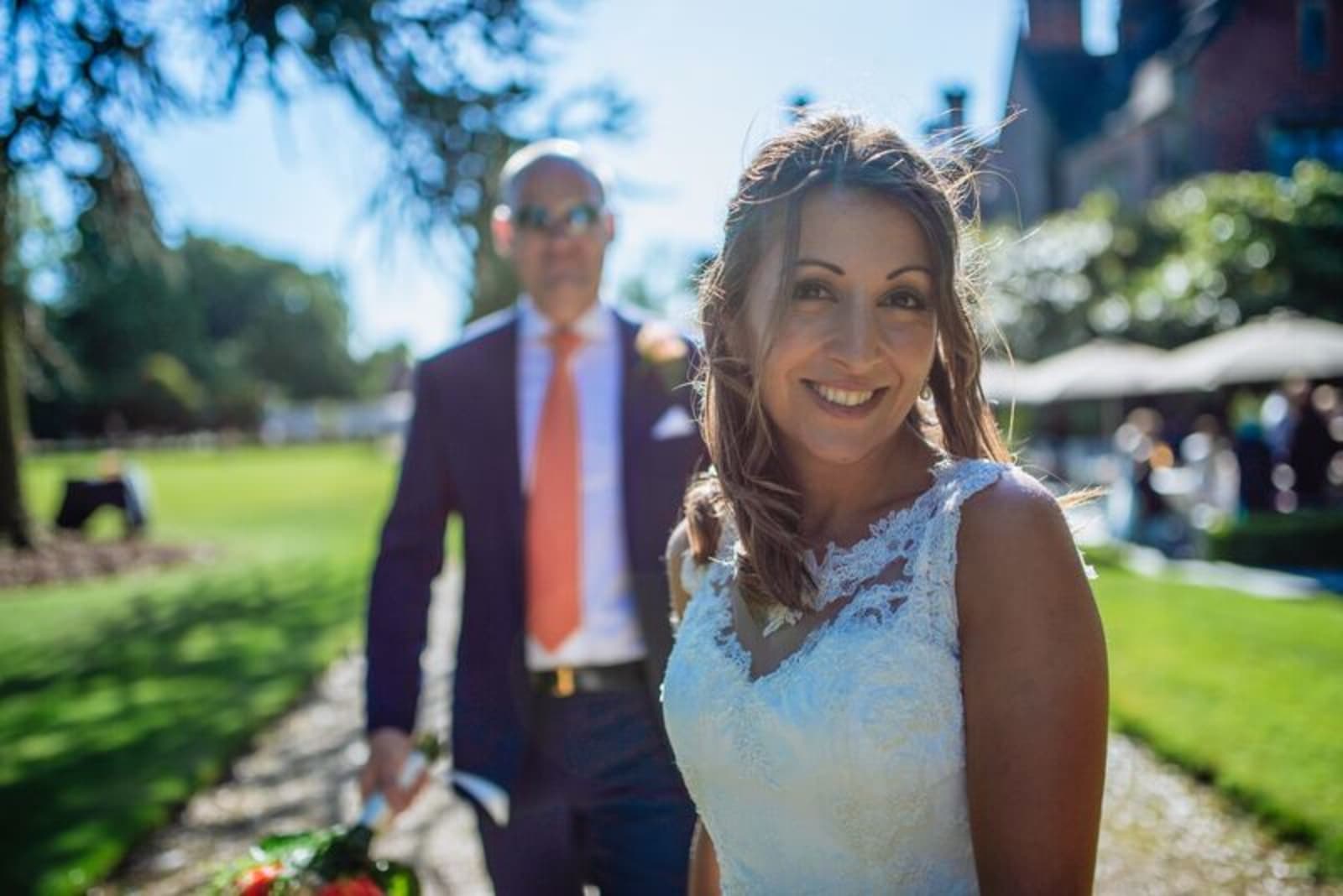 South East | Sussex | Crawley | Summer | Outdoor | Garden | Blue | Orange | Manor House | Real Wedding | Hajley Photography #Bridebook #RealWedding #WeddingIdeas Bridebook.co.uk 