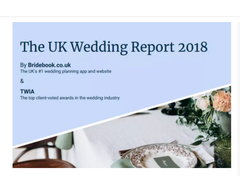 bridebook.co.uk wedding report 2018 title page