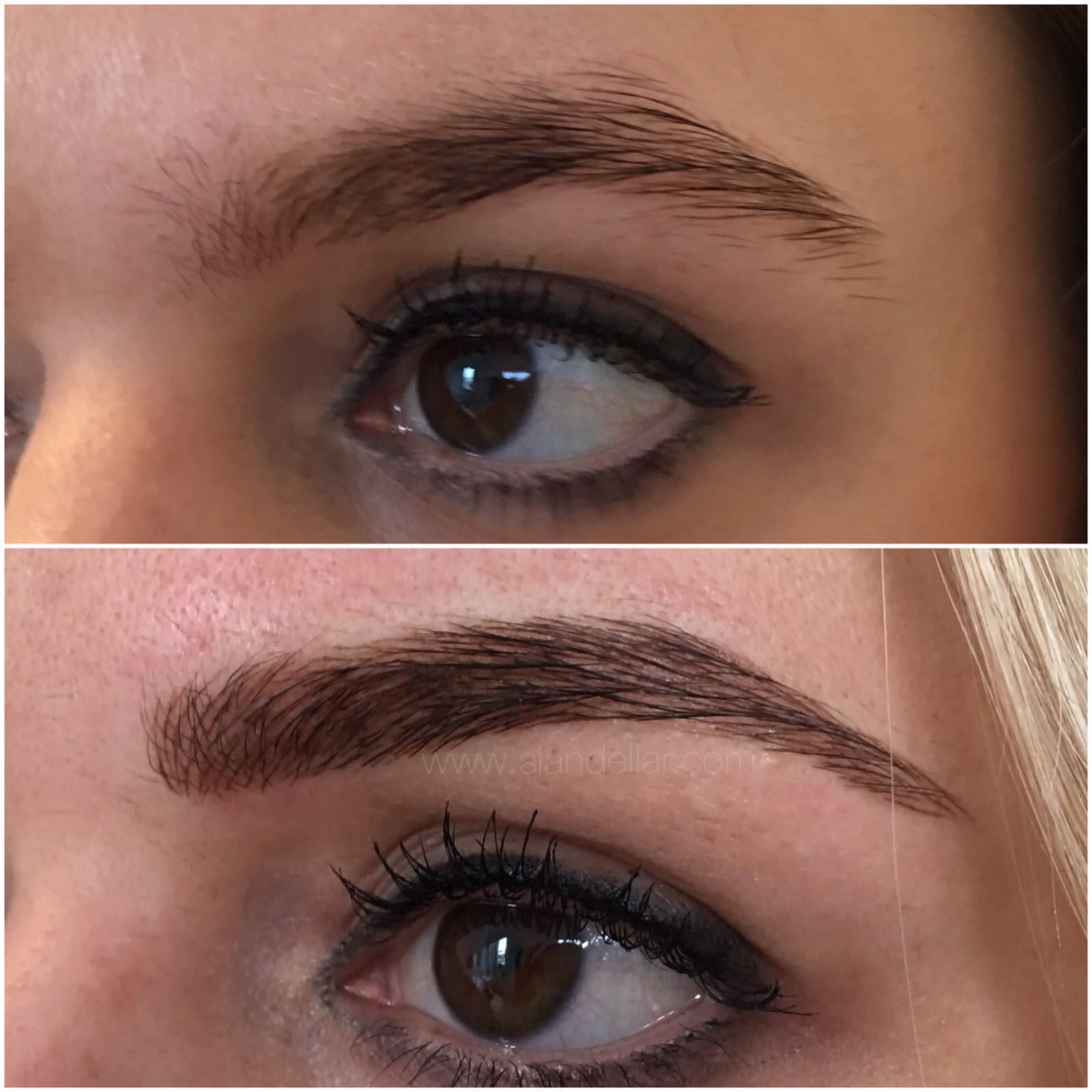Bridebook.co.uk before and after eyebrown picture